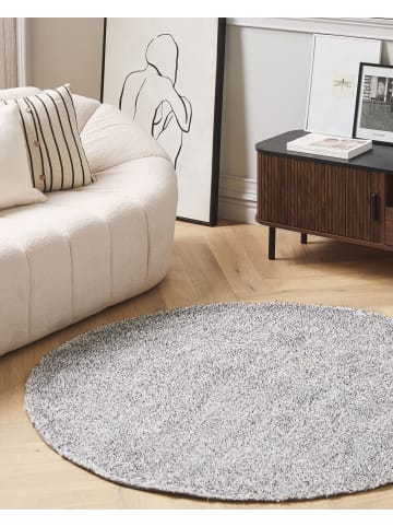 Beliani Shaggy DEMRE in Grau/Schwarz - (W) 140 x (H) 2 x (L) 140 cm