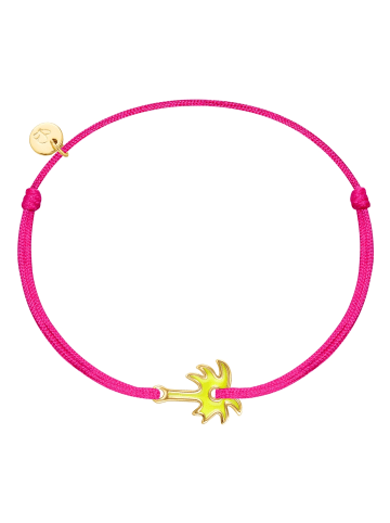 Glanzstücke München Armband Palme aus Textil und Sterling Silber in gelbgold