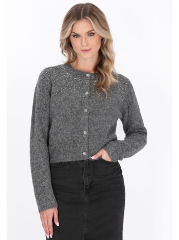 DreiMaster Women Cardigan in dark grey melange