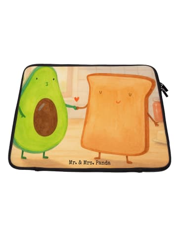 Mr. & Mrs. Panda Laptop Tasche Avocado Toast Design ohne Spruch in Weiß