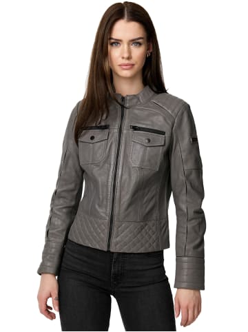 Tazzio Lederjacke "F524" - in Grau