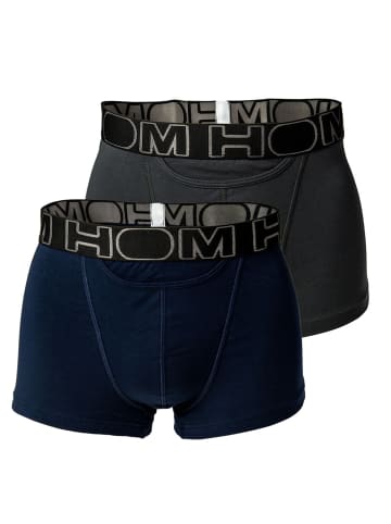 HOM Boxershort 2er Pack in Blau/Grau