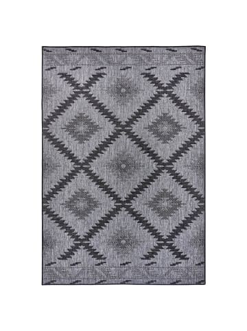 NORTHRUGS In- & Outdoor Wendeteppich Malibu Schwarz Silber