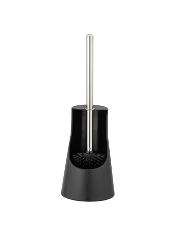 Wenko Toilettenbürste aus Silikon in Schwarz, (B) 12,3 x (H) 38 x (L) 12,3 cm