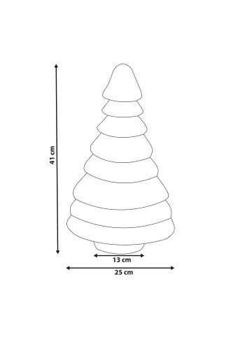 Beliani LED Deko ANDAN in Grün - (W) 25 x (H) 41 x (L) 25 cm
