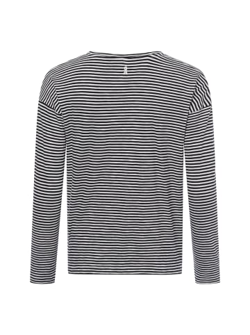 armedangels Langarmshirt in schwarz weiß