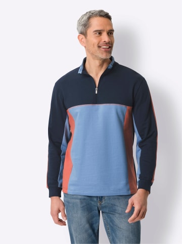 Sieh an! Sweatshirt in dunkelblau-himmelblau