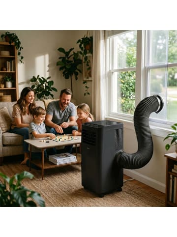relaxdays Abluftschlauch in Schwarz - (L)5 m x Ø75 mm