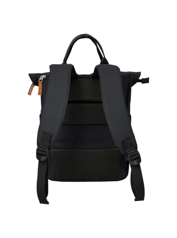 travelite Basics Short Handle - Rolltop Rucksack 46 cm erw. (black) in schwarz