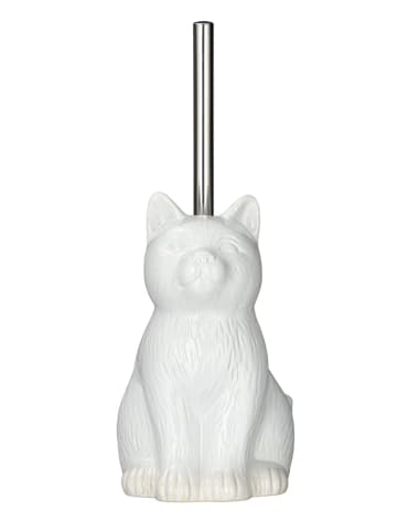 Wenko WC-Garnitur Cat Weiß Keramik in Weiß