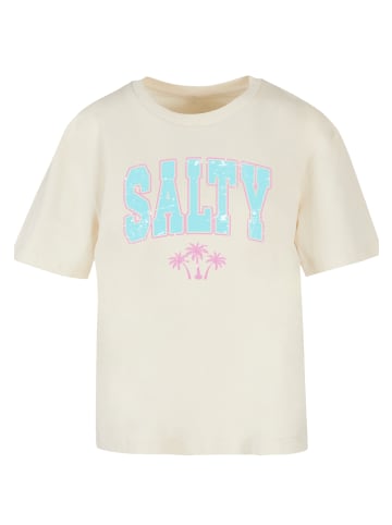 F4NT4STIC Ladies Everyday Tee Beach Summer Vacation Salty in Whitesand