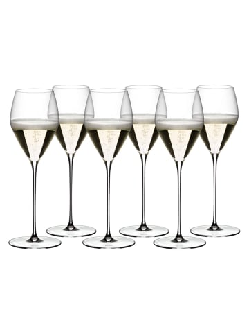 RIEDEL Glas 6er Set Champagner Weingläser Veloce 327 ml transparent in transparent