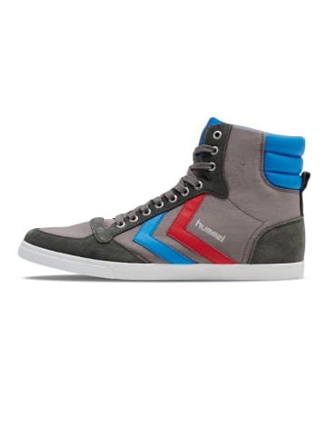 Hummel Hummel Sneaker High Hummel Slimmer Unisex Erwachsene in CASTLEROCK/RIBBONRED/BRIL BLUE