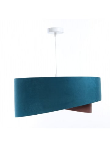 Licht-Erlebnisse Pendelleuchte Ø 50 x (T)102 cm in Weiß Türkis Rosa Silber