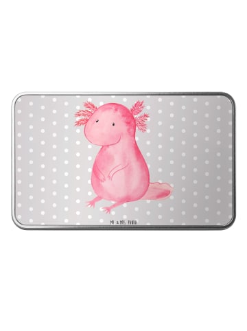 Mr. & Mrs. Panda Blechdose Axolotl Niedlich ohne Spruch in Grau Pastell
