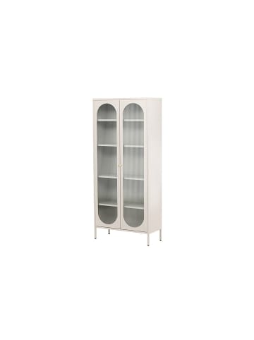 ebuy24 Vitrinenschrank Lima Beige 80 x 35 cm