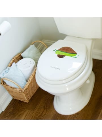 Mr. & Mrs. Panda Toilettendeckel Avocado Yoga ohne Spruch in Weiß