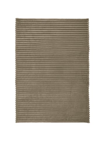 Erwin Müller Fleece, Microfaser Wohndecke 2er-Pack Aosta in taupe