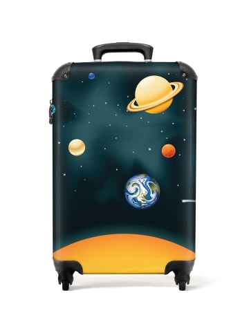 NoBoringSuitCases Suitcase Weltraumplaneten-Design mit Venus, Pluto