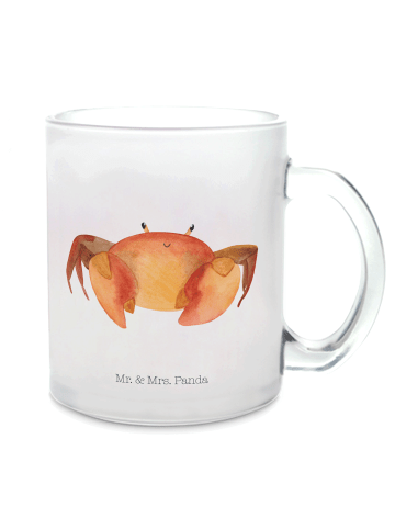 Mr. & Mrs. Panda Teeglas Sternzeichen Krebs ohne Spruch in Transparent