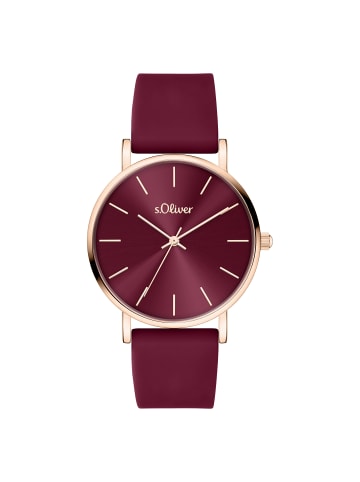 s.Oliver Armbanduhr Klassisch und elegant in rot