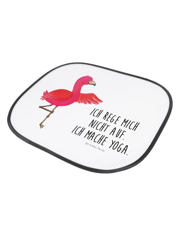 Mr. & Mrs. Panda sonnenschutz Flamingo Yoga mit Spruch in Weiß