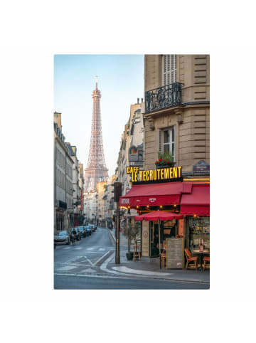 WALLART Leinwandbild - Straße von Paris in Bunt