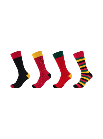 Fun Socks Socken 4er Pack graphics in aurora red