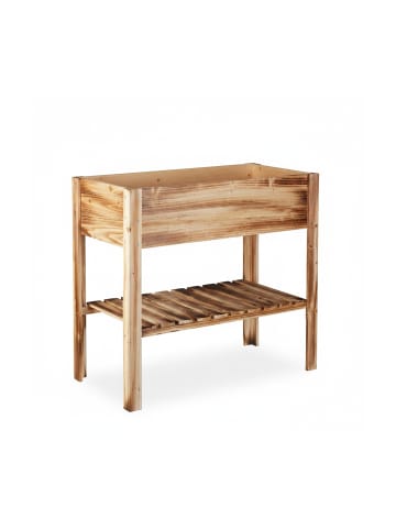 relaxdays Hochbeet in Holzfarben - (B)88 x (H)80 x (T)43,5 cm