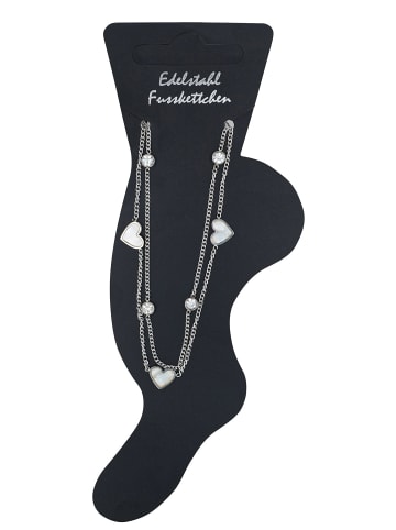 Adeliás Damen Fußkettchen – aus Edelstahl in silber