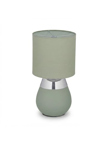 relaxdays 2 x Tischlampe in Grün/ Silber - (H)32 x Ø 18 cm