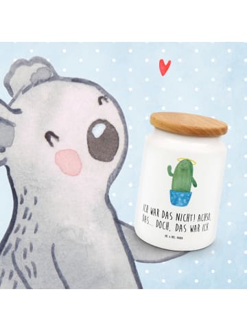 Mr. & Mrs. Panda Kaffeedose Kaktus Heilig mit Spruch in Weiß