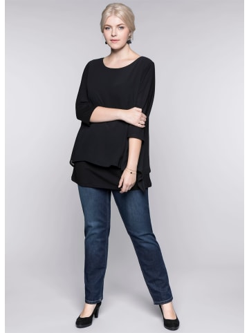 sheego Blusenshirt in schwarz