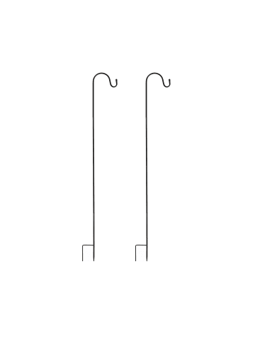 MARELIDA 2x Gartenspieß für Laternen Deko Gartenstecker 60-120cm Schäferhaken