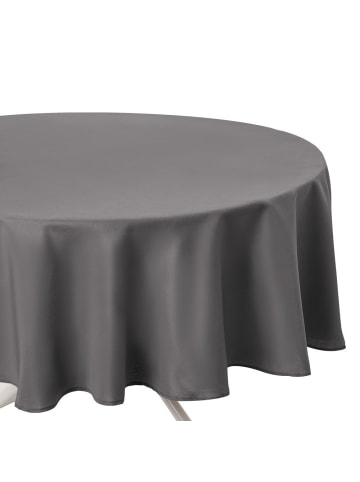 Atmosphera Créateur d'intérieur Tischdecke in Anthrazitfarben, Ø 180 cm