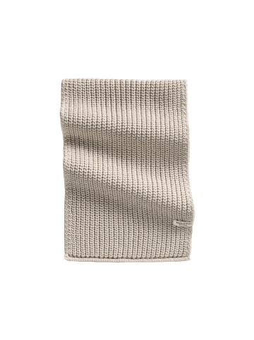 Marc O'Polo Rippstrickschal aus Bio-Baumwolle und recyceltem Polyester in Natural