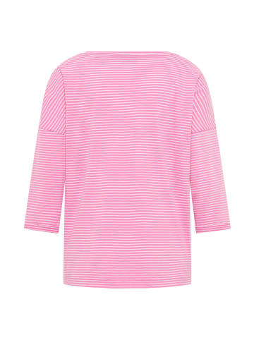 ELBSAND Langarm T-Shirt Veera in Magenta Sky + Cloud White STRIPE