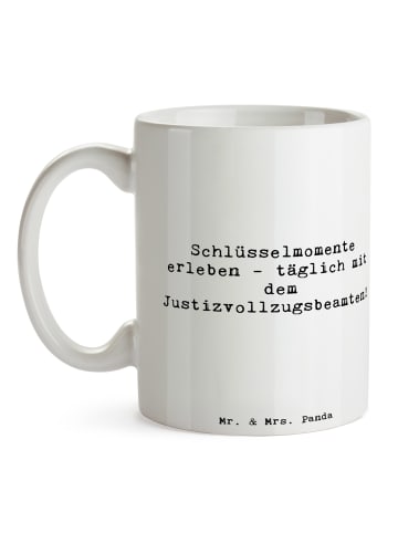 Mr. & Mrs. Panda Kaffeetasse Spruch Justizvollzugsbeamte Momente... in Weiß