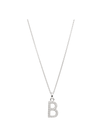 Smart Jewel Kette Mit Anhänger Buchstabe B Mit Zirkonia in Silber