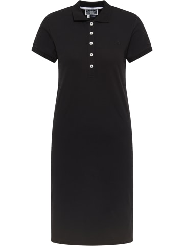 DreiMaster Maritim Piquú-Kleid in Schwarz