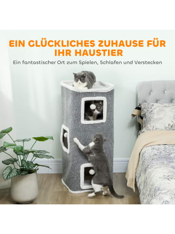 Pawhut Kratztonne Grau 41L x 41B x 100H cm