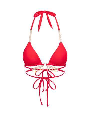 Moda Minx Bikini Top Seychelles Triangle Wrap in rot