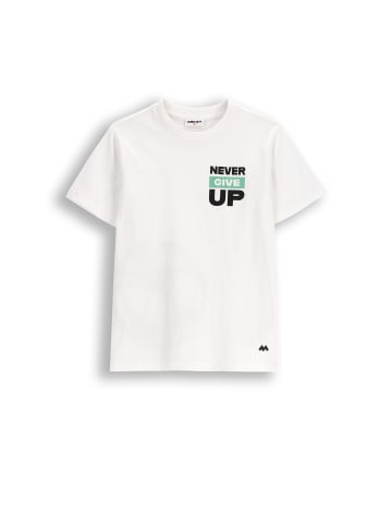 MOKIDA T-Shirt mit kurzen Ärmeln in weiß