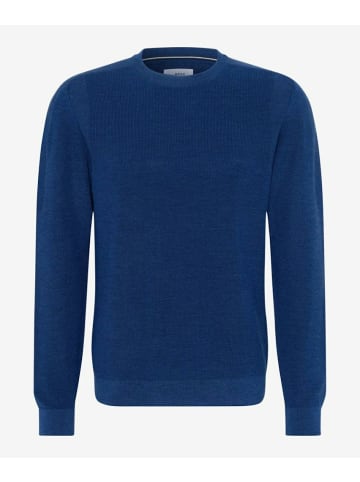 BRAX  Rundhalspullover für Herren in uni