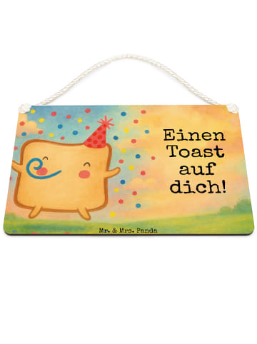 Mr. & Mrs. Panda Deko Schild Toast Party Design mit Spruch in Weiß