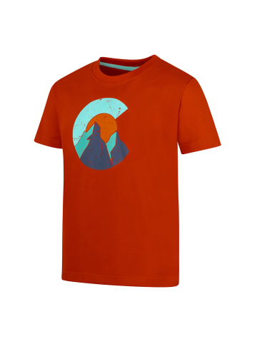 Trollkids Funktionsshirt Halsafjord in red clay/mystic blue