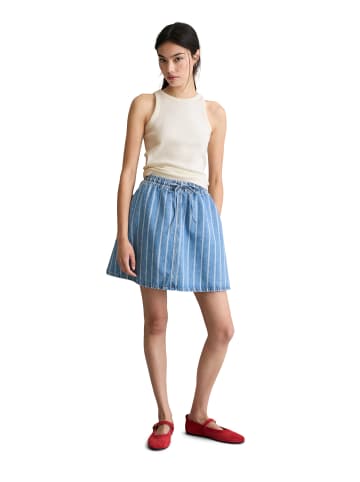 Marc O'Polo DENIM Crayfish Capsule Jeansrock gestreift in Medium Blue