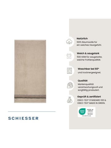 Schiesser Frottier-2er-Set: Duschtücher Skyline Color in Sand