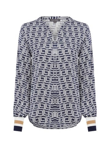 Franco Callegari Bluse in marine weiß