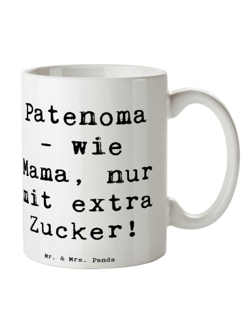 Mr. & Mrs. Panda Becher Spruch Patenoma Liebe mit Spruch in Weiß